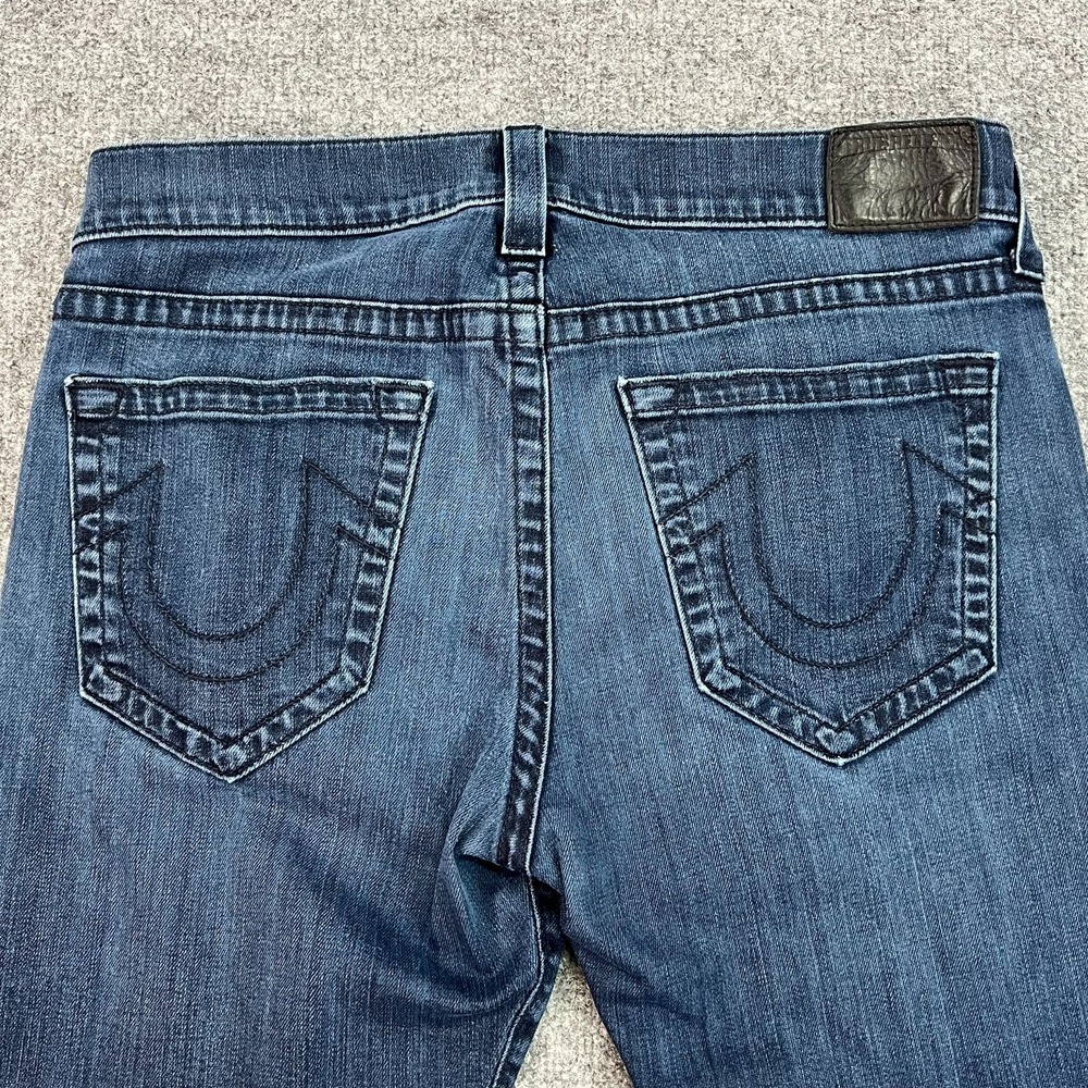 True Religion Jeans Mens 34 Blue Geno Relaxed Slim Horseshoe Made in USA